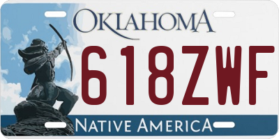OK license plate 618ZWF