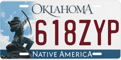 OK license plate 618ZYP