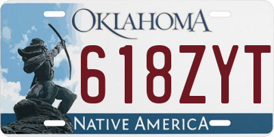 OK license plate 618ZYT