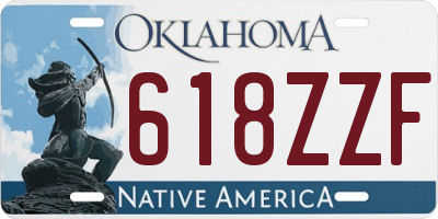 OK license plate 618ZZF