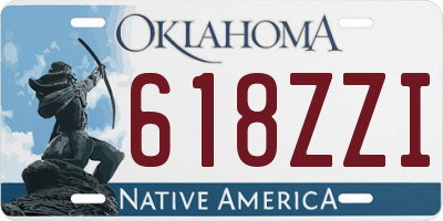 OK license plate 618ZZI