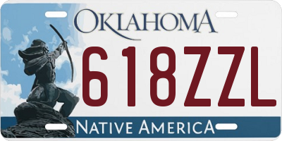 OK license plate 618ZZL