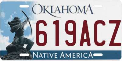 OK license plate 619ACZ