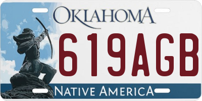 OK license plate 619AGB