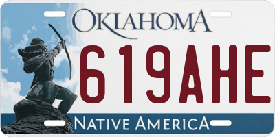 OK license plate 619AHE
