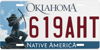 OK license plate 619AHT