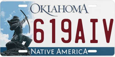 OK license plate 619AIV