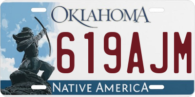 OK license plate 619AJM