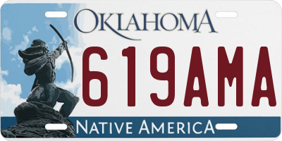 OK license plate 619AMA