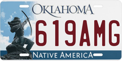 OK license plate 619AMG