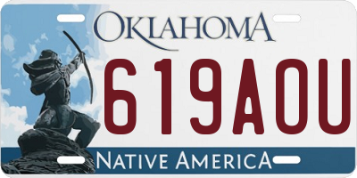 OK license plate 619AOU
