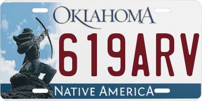 OK license plate 619ARV