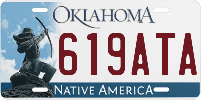 OK license plate 619ATA