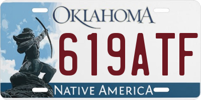 OK license plate 619ATF