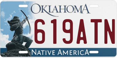 OK license plate 619ATN
