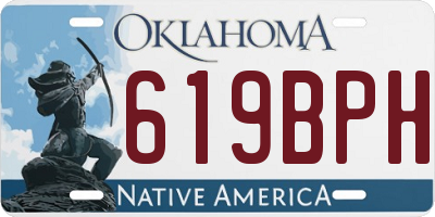 OK license plate 619BPH