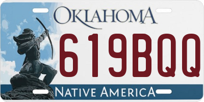 OK license plate 619BQQ