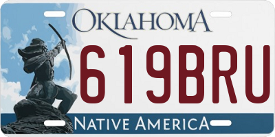 OK license plate 619BRU