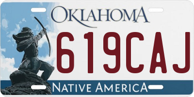 OK license plate 619CAJ