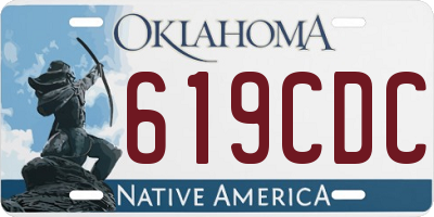 OK license plate 619CDC