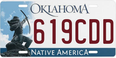 OK license plate 619CDD