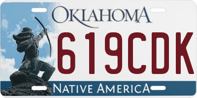 OK license plate 619CDK