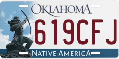 OK license plate 619CFJ