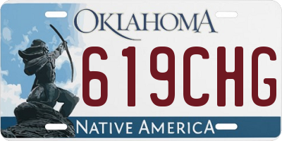 OK license plate 619CHG