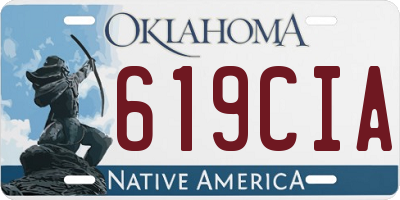 OK license plate 619CIA