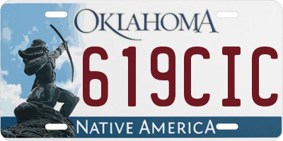 OK license plate 619CIC