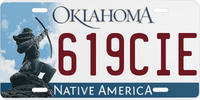 OK license plate 619CIE