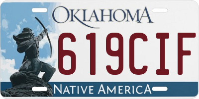 OK license plate 619CIF