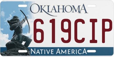 OK license plate 619CIP