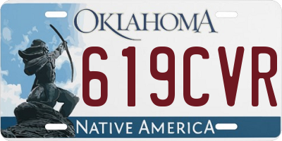OK license plate 619CVR