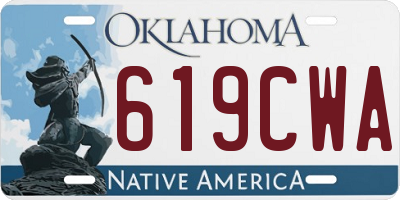 OK license plate 619CWA