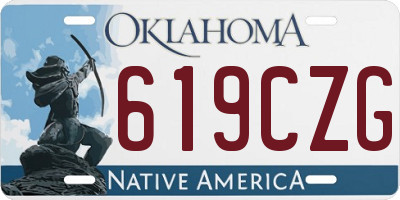 OK license plate 619CZG