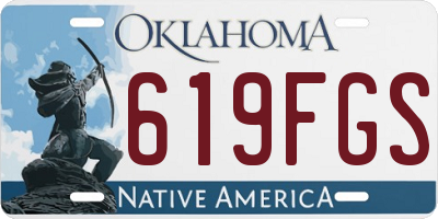OK license plate 619FGS