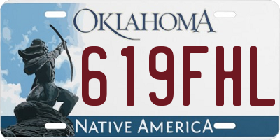 OK license plate 619FHL