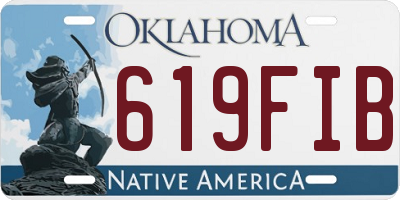 OK license plate 619FIB