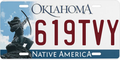 OK license plate 619TVY