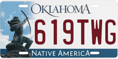 OK license plate 619TWG
