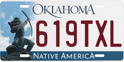 OK license plate 619TXL