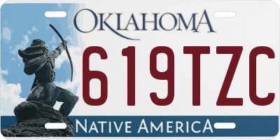 OK license plate 619TZC