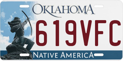 OK license plate 619VFC