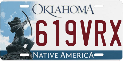 OK license plate 619VRX