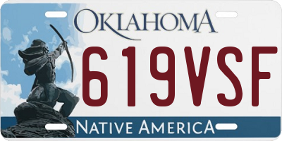 OK license plate 619VSF
