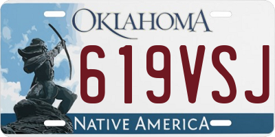 OK license plate 619VSJ