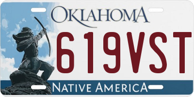 OK license plate 619VST