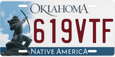OK license plate 619VTF