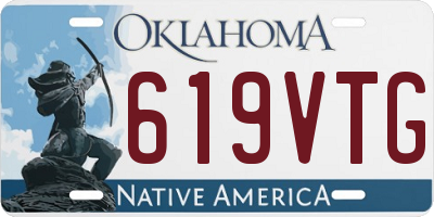 OK license plate 619VTG